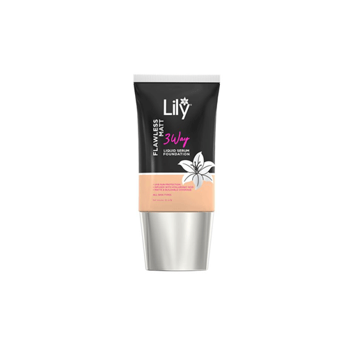 Lily Flawless Matt 3 Way Liquid Serum Foundation 30ml - Milk