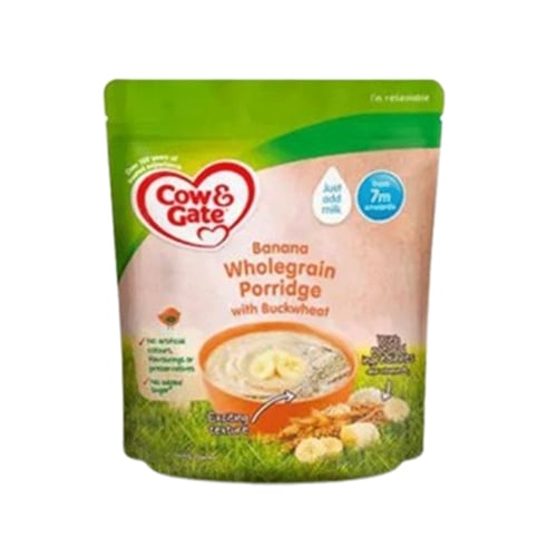 Cow & Gate Banana Wholegrain Porridge with Buckwheat (From 7 Months) 200g•