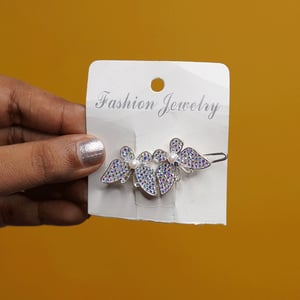 Rhinestone Double Butterfly Hair Clip