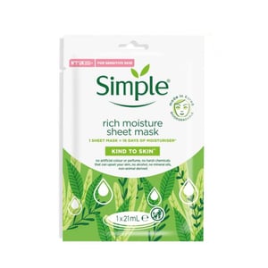 Simple Kind to Skin Rich Moisture Sheet Mask 21ml