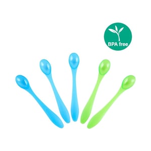 Griptight 5 Weaning Spoons - Green 4m+