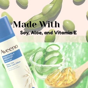 Aveeno Positively Smooth Shave Gel 198g •