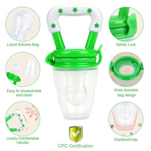 AVEAT Baby Fruit & Vegetable Food Mesh Feeder (6m-12m) - Green