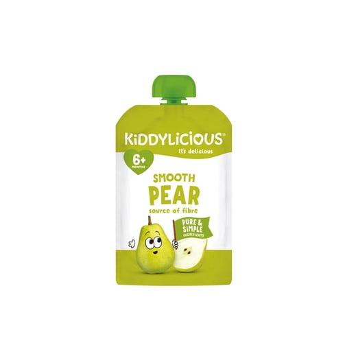 Kiddylicious Smooth Pear source of fibre (6+ Months) 100g•