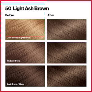 Revlon ColorSilk Beautiful 3D Hair Color - 50 Light Ash Brown  •