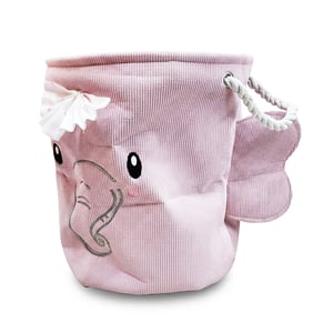 Cloth Storage Basket - Pink Elephant