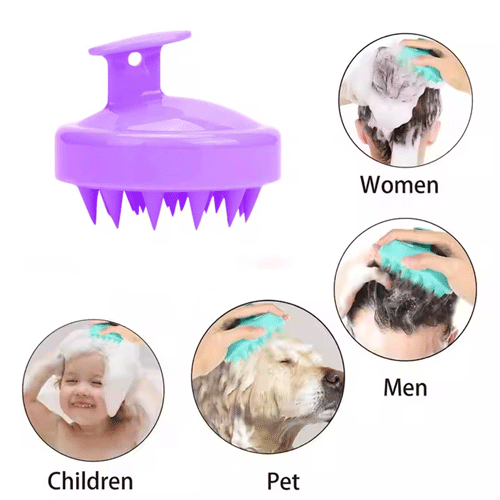 Sweet Beauty Silicone Hair Scalp Massage Brush - Lavender