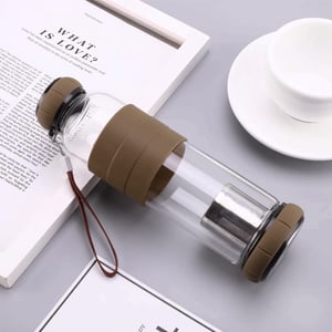 Portable Tea Infuser Water Bottle •