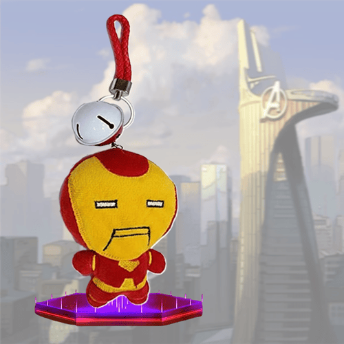 Avengers Soft Key Ring With Rattle Ball - Iron Man