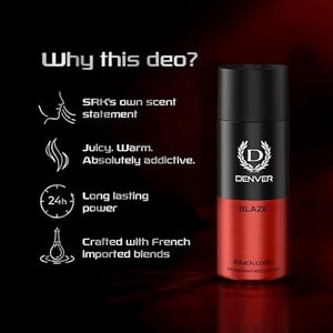 Denver Black Code Deodorant Body Spray 150ml - Blaze •