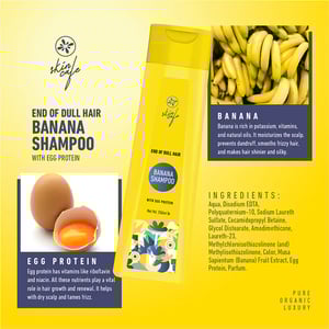 Skin Cafe Banana With Egg Protein Shampoo For Dull Hair 250ml