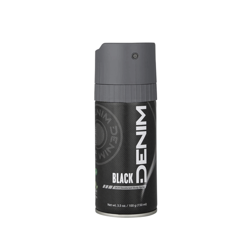 Denim 24h Deodorant Body Spray 100g - Black  •