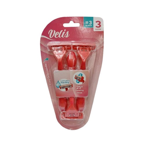Velis Lubricated Aloe Strip 3 Blades Razor - 3pcs