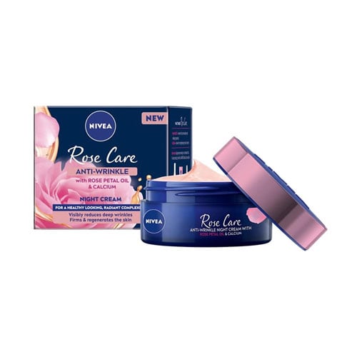 Nivea Rose Care Anti-Wrinkle Night Cream With Rose Petal Oil & Calcium 50ml