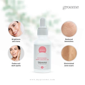 Groome Glutathione + Alpha Arbutin + HA Brightening Serum 30ml