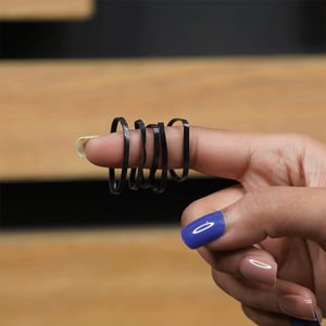 Black Rubber Hair Bands Jar For Baby Girls