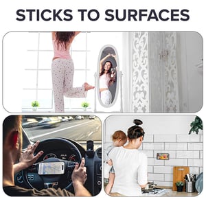 Adhesive Silicone Suction Phone Holder - Orange