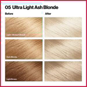 Revlon ColorSilk Beautiful 3D Hair Color - 05 Ultra Light Ash Blonde  •