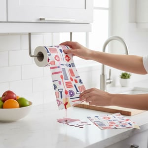 Microfiber Multi-Purpose 20pcs Cloth Roll - Reddish Utensil