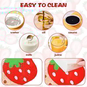 Semi Transparent Bib Apron - Red Strawberry