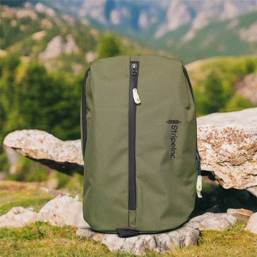 Stripelnc Exclusive Travel Backpack - Solid Olive