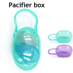 Silicone Nipple Soother With Holder & Storage Box - Green