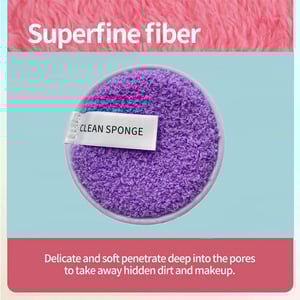 Clean Sponge Makeup Remover Puff - Violet
