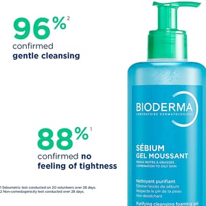Bioderma Sebium Gel Moussant Purifying Cleansing Foaming Gel for Combination to Oil Skin 400ml •