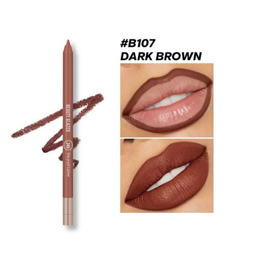 Beauty Glazed Waterproof & Long Lasting Lip Liner 0.6g - Dark Brown (B107)