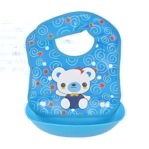 Bib With Portable Tray - Blue