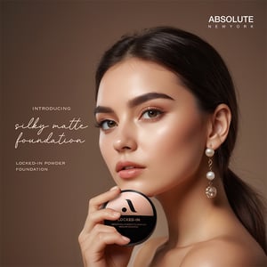 Absolute Locked-In Silky Matte Finish Medium Coverage Smoothing Powder Foundation - MFLN05 Warm Honey