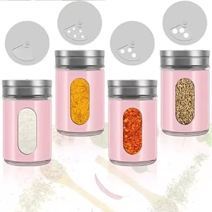 Stainless Steel Salt & Pepper Shakers - Pink