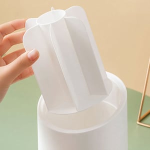 360 Rotary Cosmetic Brush Storage Bucket - White