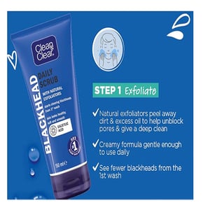 Clean & Clear Blackhead Clearing Daily Scrub 150ml •