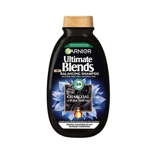 Garnier Ultimate Blends Balancing Charcoal & Black Seed Oil Shampoo 300ml •