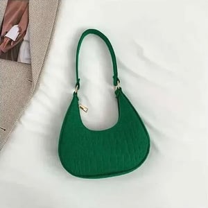 Felt Stone Pattern Underarm Bag - Green