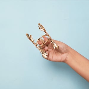 Bow Shape Metal Hair Clip - Pink