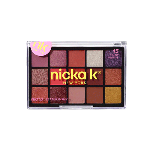 Nicka K New York 15 Color Eyeshadow Palette - Better In Red ES1506 •