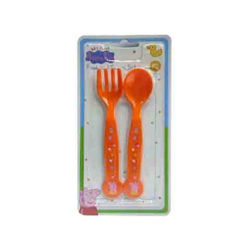 My First Peppa Pig Fork And Spoon Set 6m+ - Orange