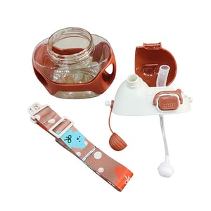 AVEAT Water Bottle With Handle & Strap For Baby (0m+) - Brown