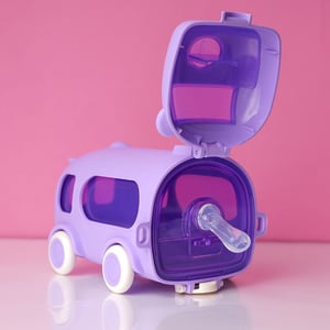 Cute Bus Water Pot For Kids - Purple
