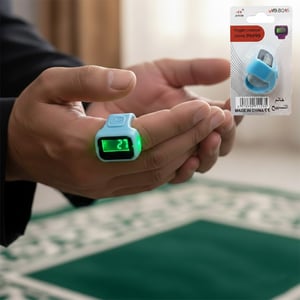 LED Finger Tasbih - Sky Blue