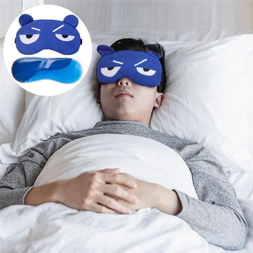 Adjustable Sleeping Eye Mask With Gel Pad - Blue