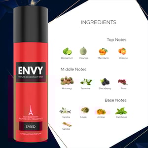 Envy Fragrance Deodorant Spray For Men 120ml - Speed •