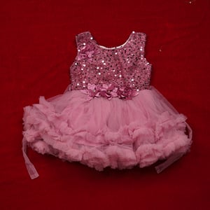 Baby Party Dress (0 - 12 Months) - TMEC-03 Light Magenta