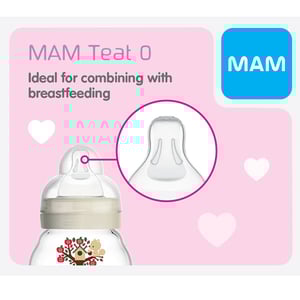 MAM Feel Good Extra Small Glass Baby Bottle 90ml - 0m (7819)