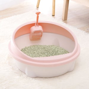 INS Style Cat Bottom Round Inclined Cat Litter Box