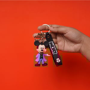 Silicon Mickey Mouse Keyring - Heart