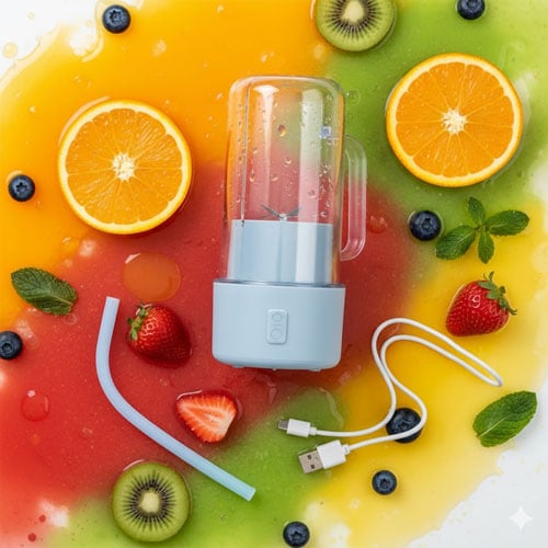 USB Rechargeable Hand Blender - Pastle Blue