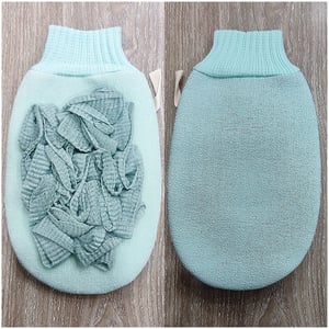 2 in 1 Exfoliating Glove Bath Scrubber - Pale Mint